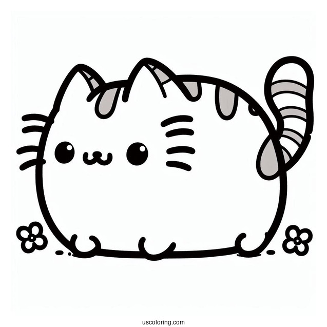 Cute Pusheen Bulbasaur To Color