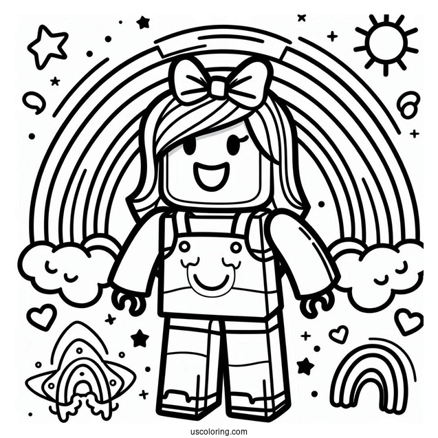 Coloring Page Of Roblox Rainbow Friends