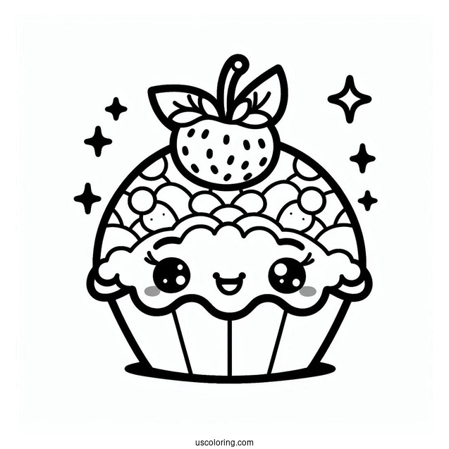 Happy Fifi Fruit Tart Shopkins Coloring In