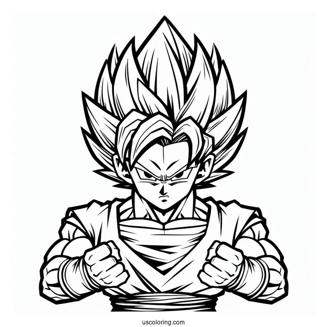 Coloring Page Of Super Saiyan Vegeta
