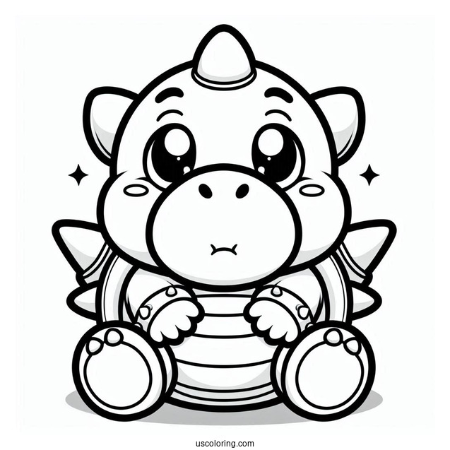 Baby Paper Bowser To Color