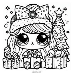 LOL Surprise Christmas Coloring Sheet