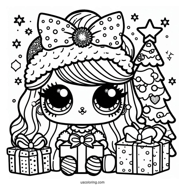 LOL Surprise Christmas Coloring Sheet