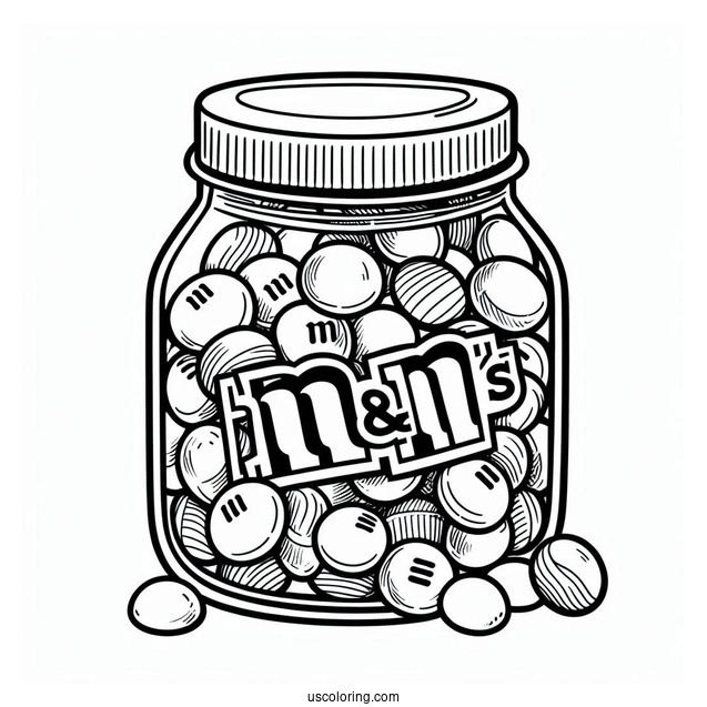 Jar Of M_M Chocolate Candy
