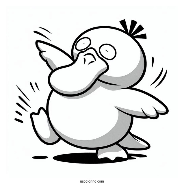 Psyduck Coloring Page Tripping Headbutt Pokemon Card