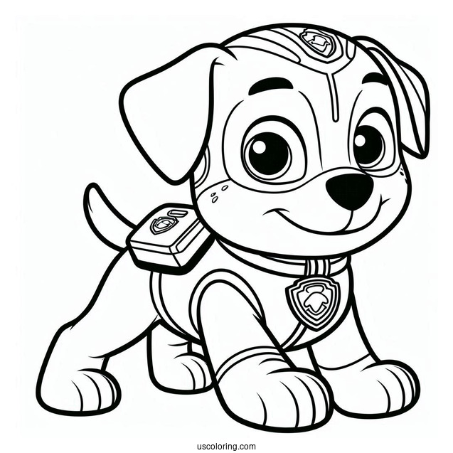 Coloring Page Of Zuma From Paw Patrol