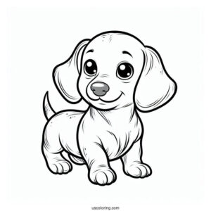 Dachshund Puppy Coloring Page