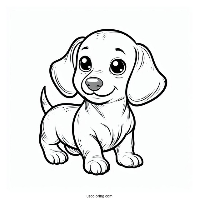 Dachshund Puppy Coloring Page