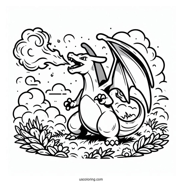 Charizard Breathing Out Fire