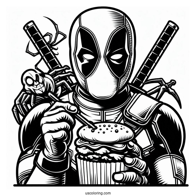 Deadpool Logo Coloring Page
