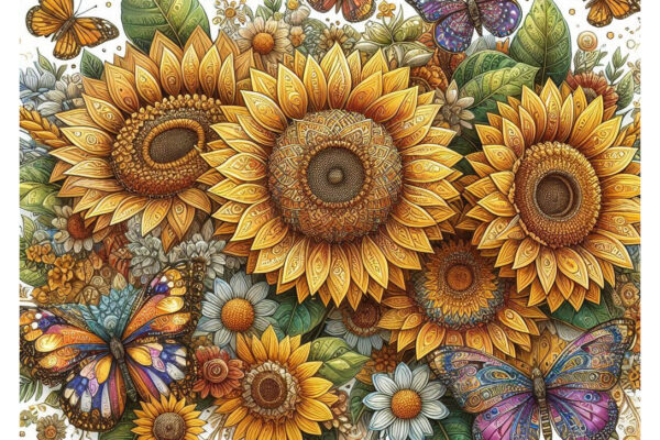 Sunflower Coloring Pages Featured Image