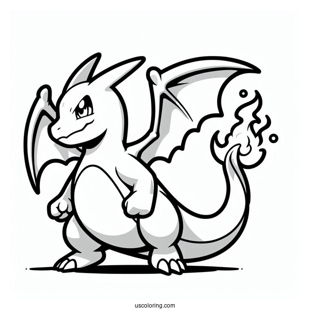 Easy To Color Charizard