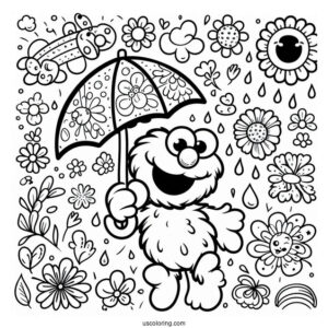 Baby Elmo Coloring Page For Kids