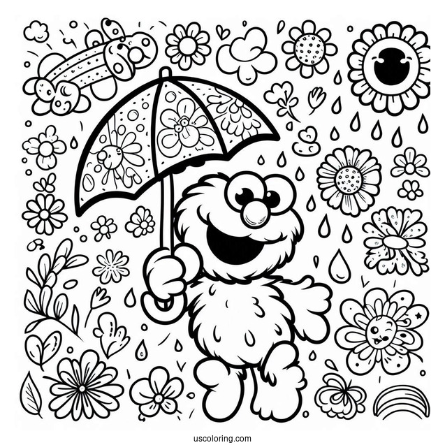 Baby Elmo Coloring Page For Kids