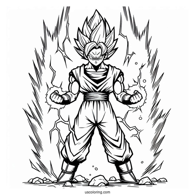Super Saiyan Vegeta From Dragon Ball Z To Color