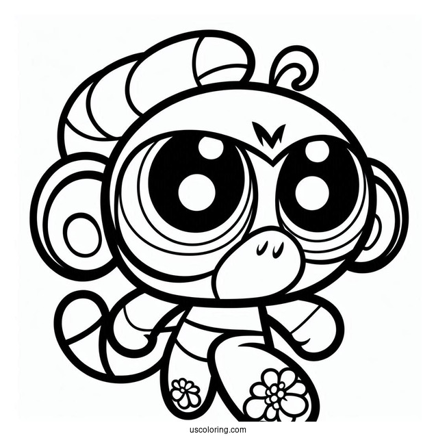 Mojo Jojo Monkey Coloring Page