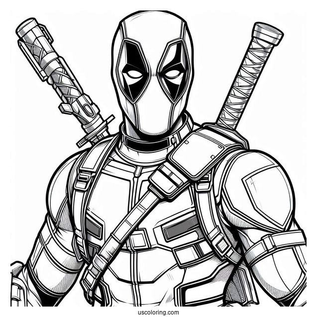 Fortnite Deadpool Coloring Sheet