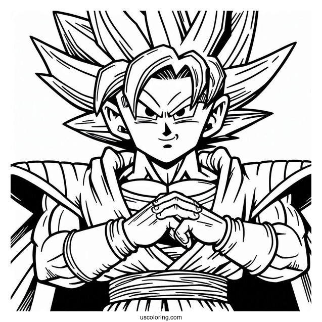 Vegito Character Coloring Page