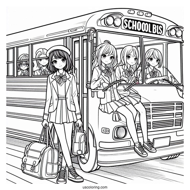 Students On School Bus