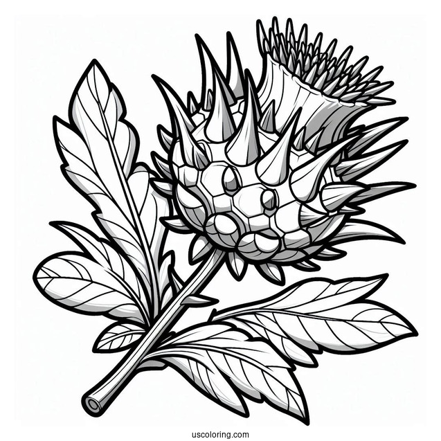 Homing Thistle To Color