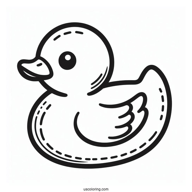 Easy Outline Of a Rubber Duck