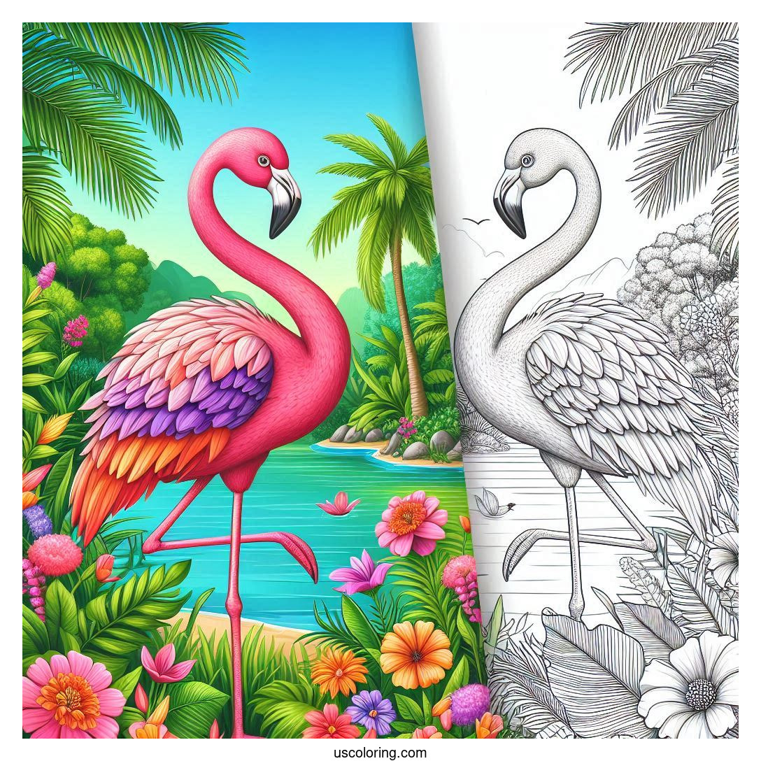 Flamingo Coloring Pages Featured Image