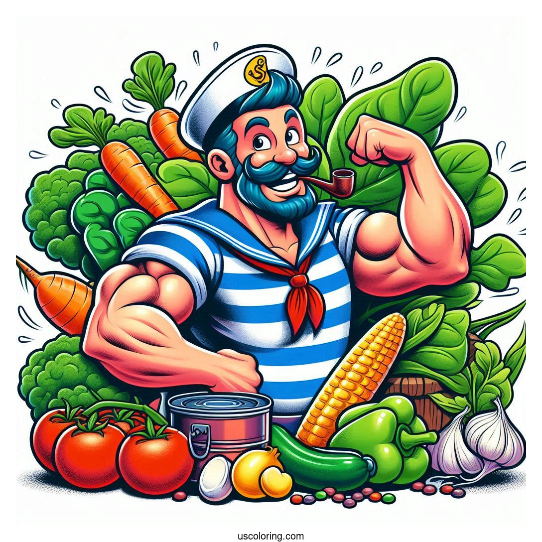 Popeye Coloring Pages Featured Image