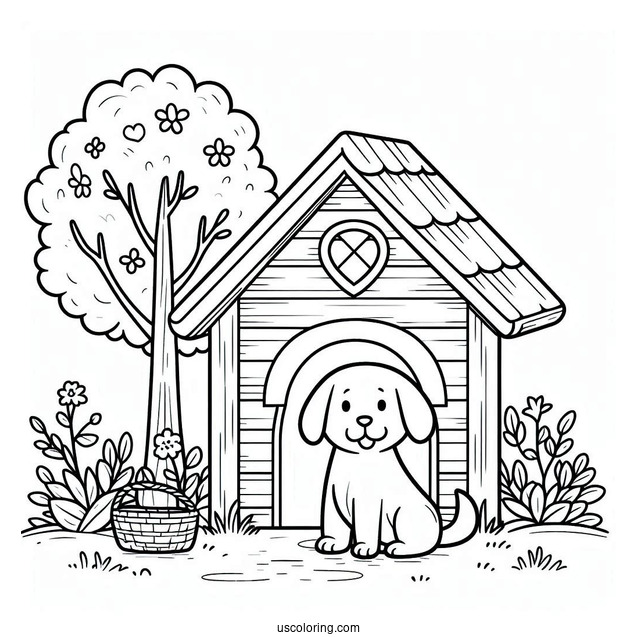 Simple Dog House Outline
