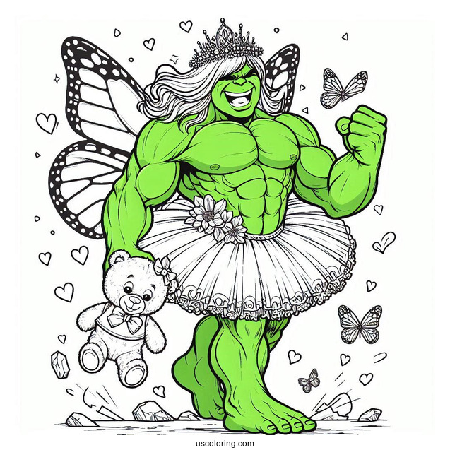 Hulk Coloring Page Smashing A Building For Kids