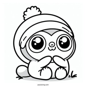 Pororo Coloring Page Of Easy Petty Outline For Preschoolers