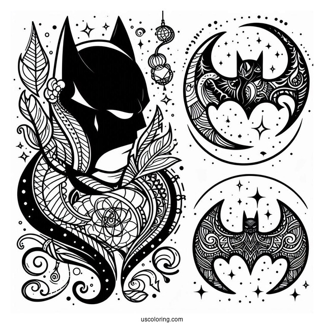 Batman Logo Coloring Page