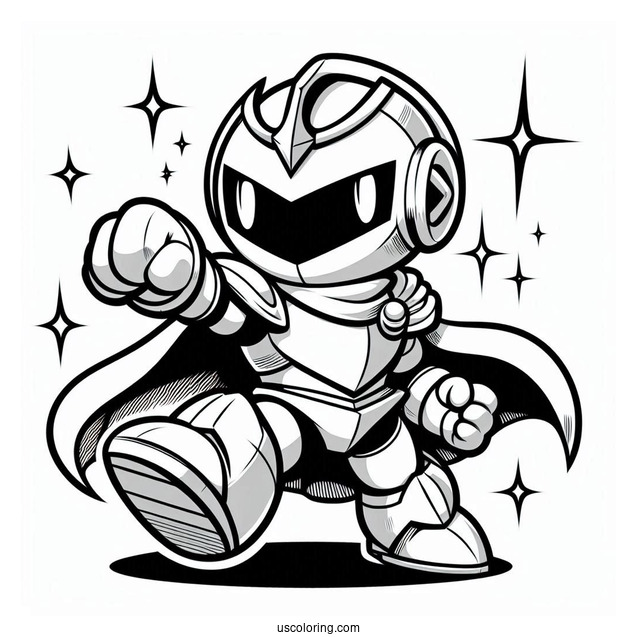Super Smash Bros Coloring Page Of Meta Knight For Kids