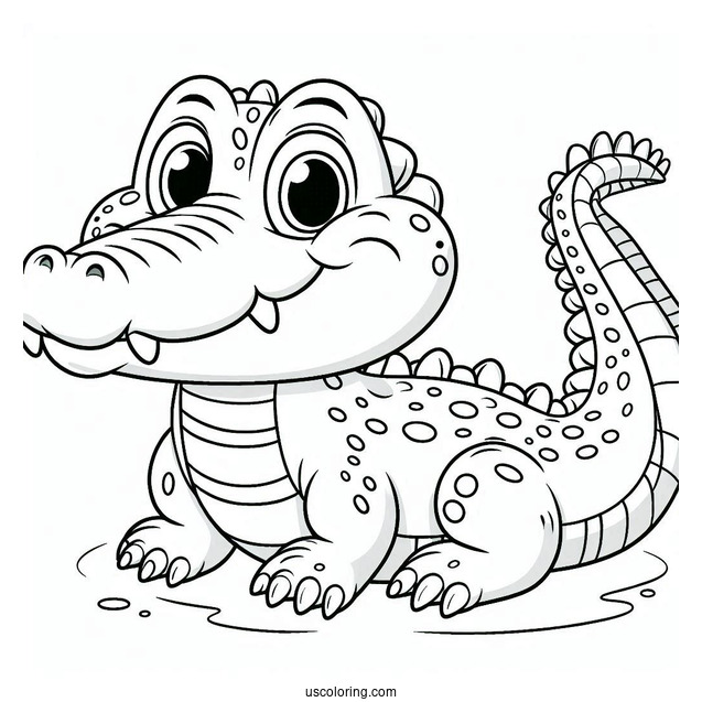 Vector The Crocodile Coloring Page For Kids