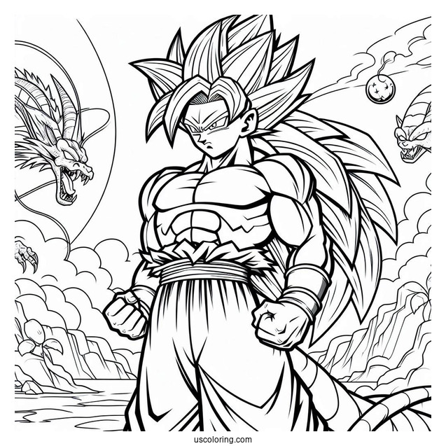 Dabura Standing Strong Dragon Ball Z Coloring Page