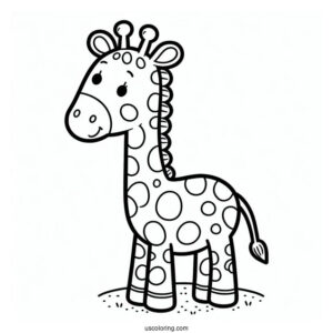 Gerald The Giraffe To Color For Kids