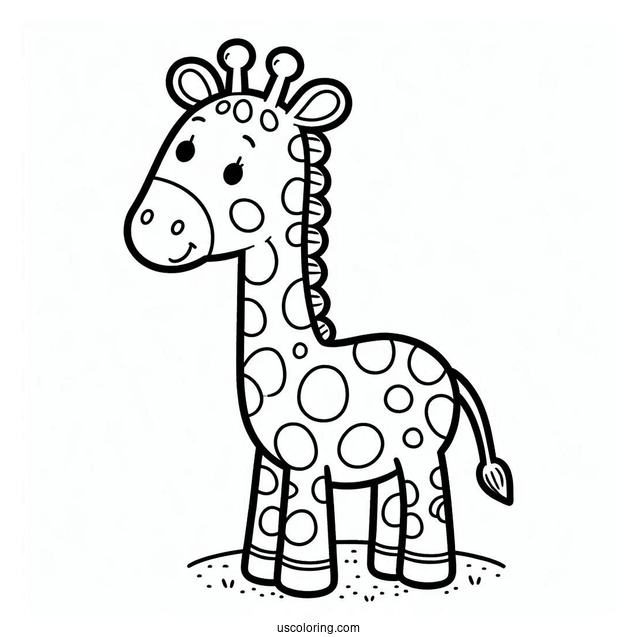 Gerald The Giraffe To Color For Kids