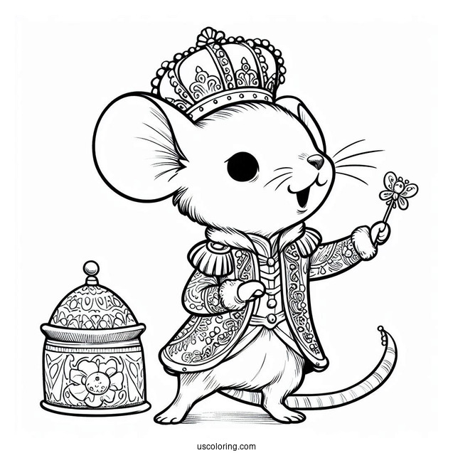 Simple To Color Mouse King
