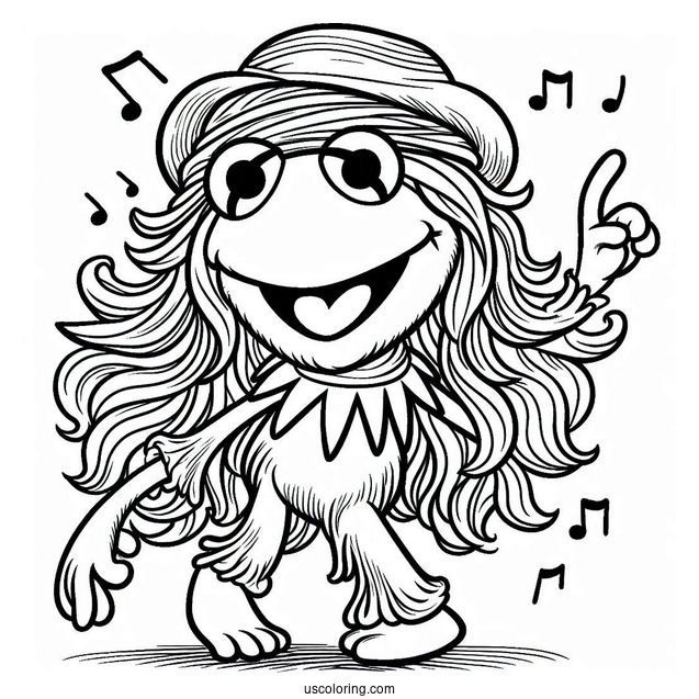 Muppets Coloring Page Of Easy Groover For Preschoolers