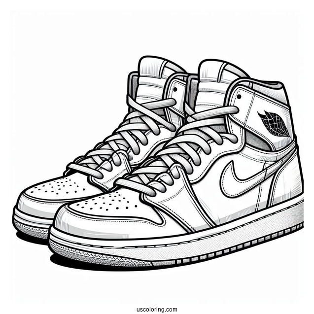 Nike Air Jordans Coloring Sheet