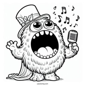 My Singing Monsters Coloring Page Of Mammott Singing Passionately