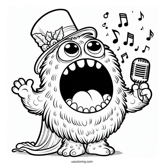 My Singing Monsters Coloring Page Of Mammott Singing Passionately