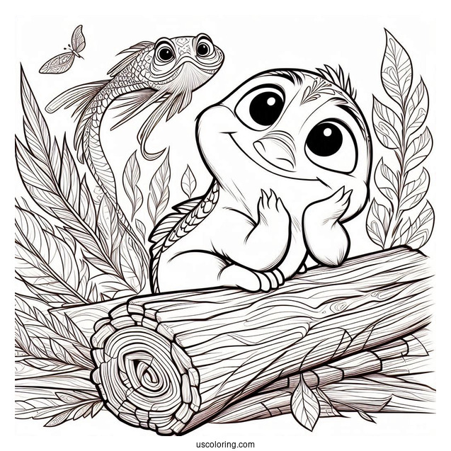 Coloring Sheet Of Pascal From Frozen