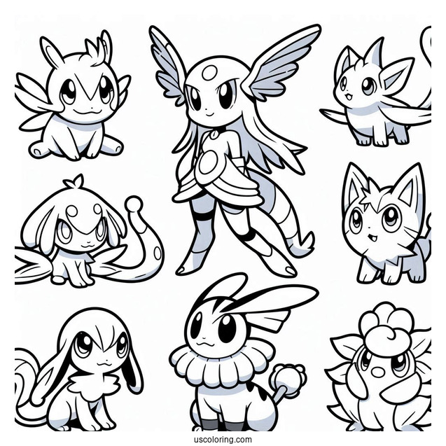 Various Pokemon Species To Color