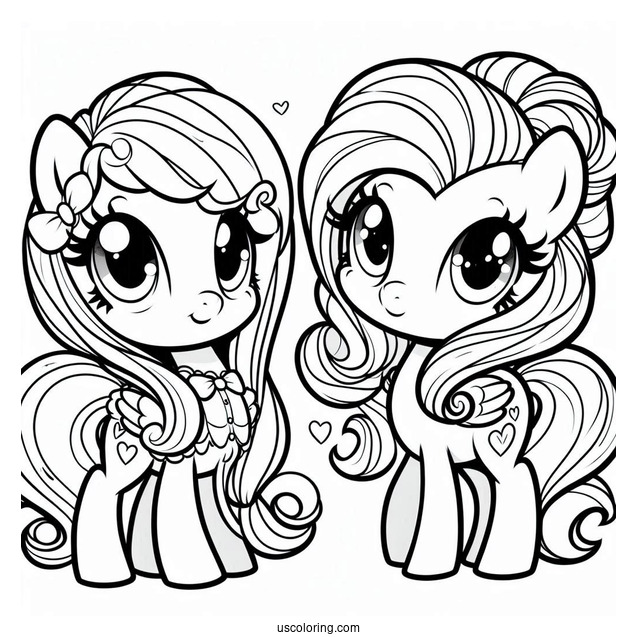 Cute Fluttershy Equestria Girls Coloring In