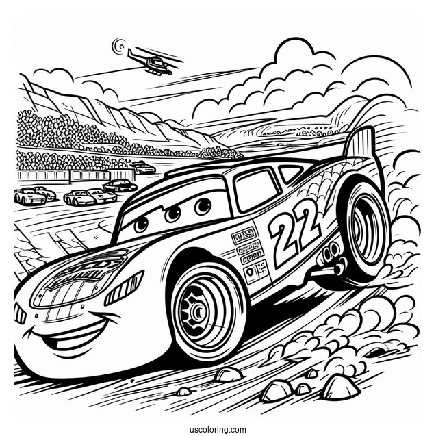 Pixar Cars Movie Coloring Page