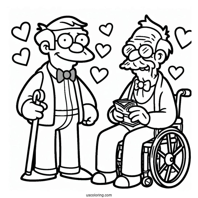 Simpsons Coloring Pages Of Gentle Hans Moleman