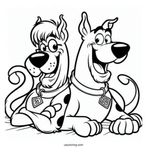 Scooby And Shaggy With Scooby Snax To Color