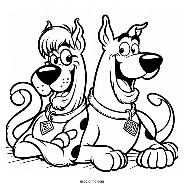 Scooby And Shaggy With Scooby Snax To Color