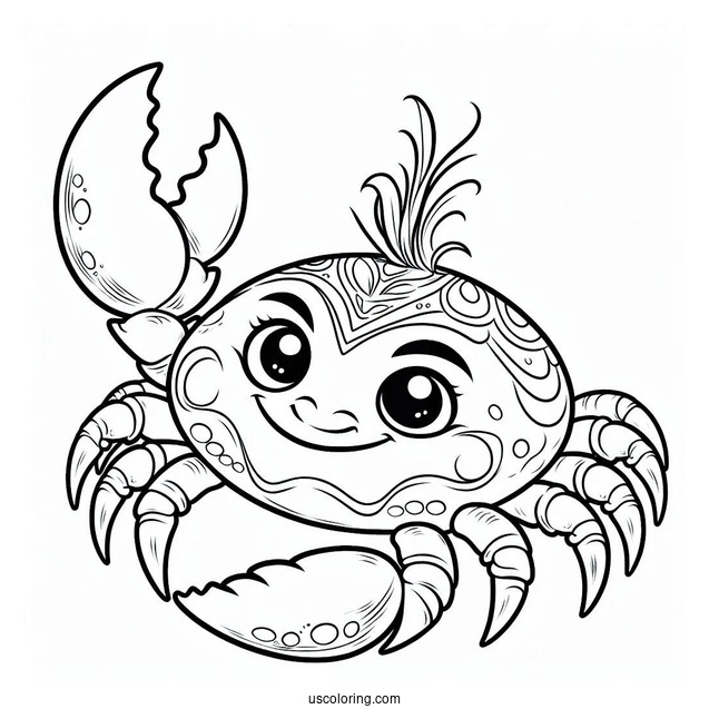 Tamatoa Crab Coloring Page From Moana