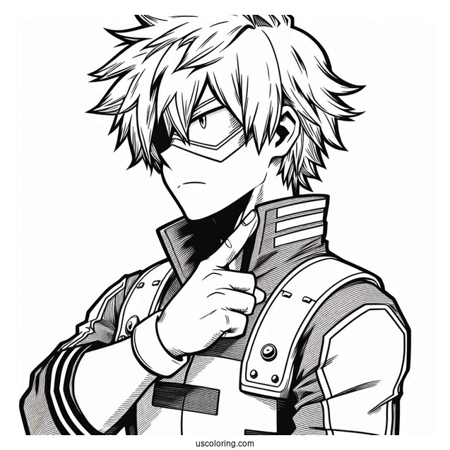 My Hero Academia Coloring Page Of Shouto Todoroki For Kids